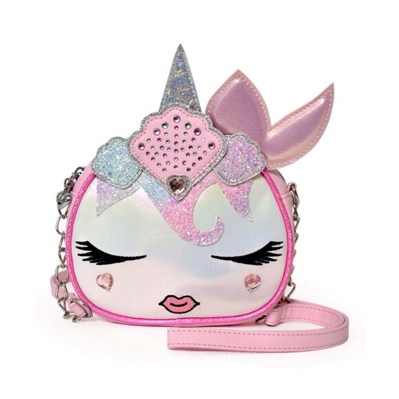 OMG Accessories Gisel Crown Round Crossbody Handbag in Cotton Candy - Picture 1 of 9